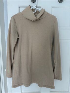 Dudley Stephens Beige Turtleneck Sweater